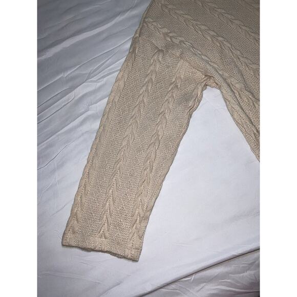 June & Hudson Sweater Womens Size 1 Beige Cable Knit Pullover Mock Neck Fall NWT - Picture 11 of 16
